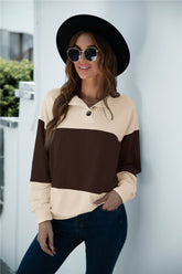 Colorblock Three Button Top - Shah S. Sahota